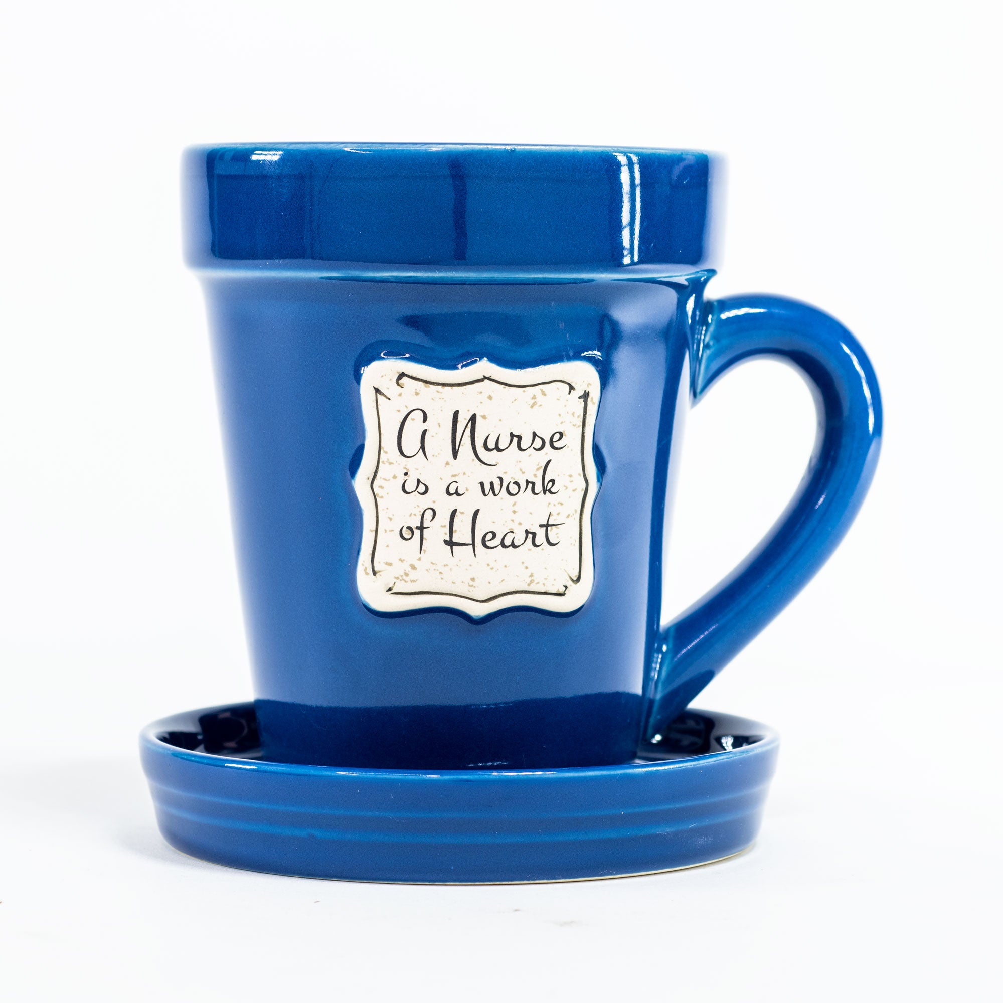 Flower Pot Mug: Med Blue - Nurse