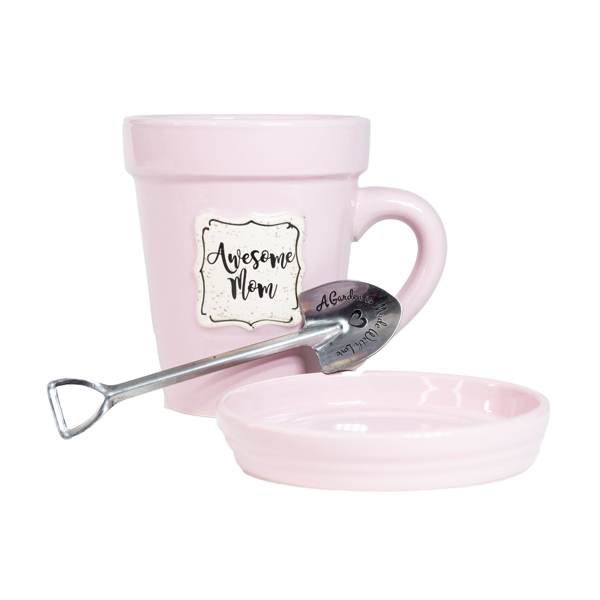 Pink Flower Pot Mug - “Awesome Mom”